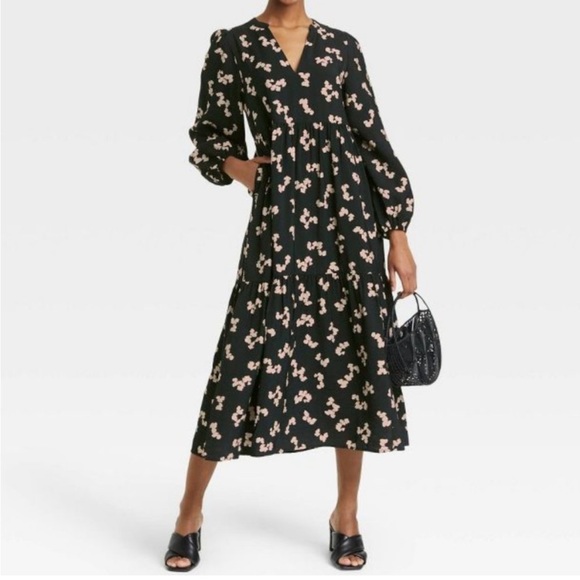 a new day Dresses & Skirts - A New Day Long Sleeve Tiered Dress(NWT)